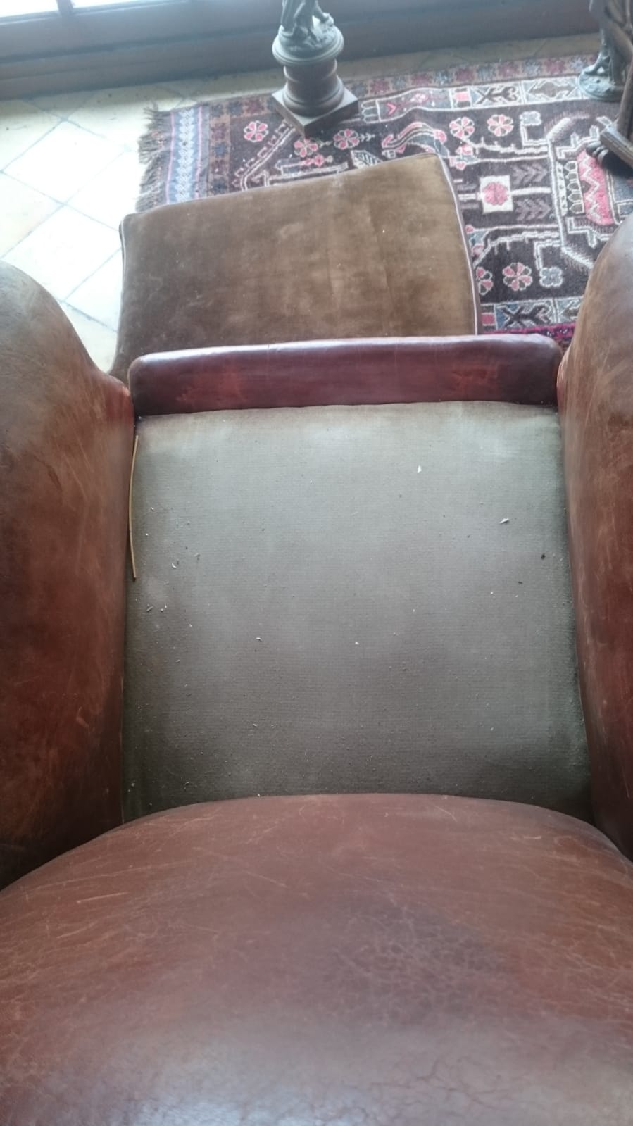 Leather armchair from the 1950s