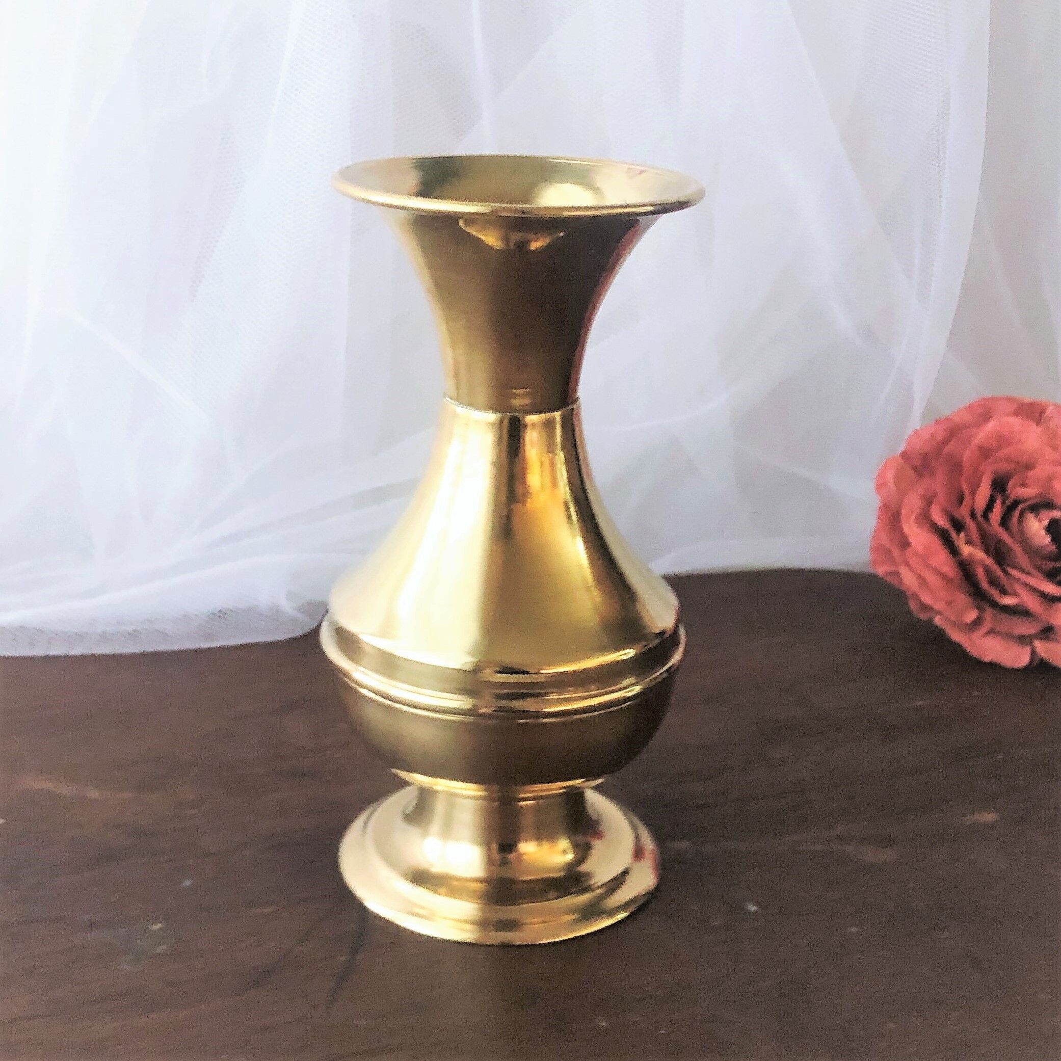 Vase soliflore laiton doré