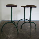 Ensemble de 3 tabourets industriels