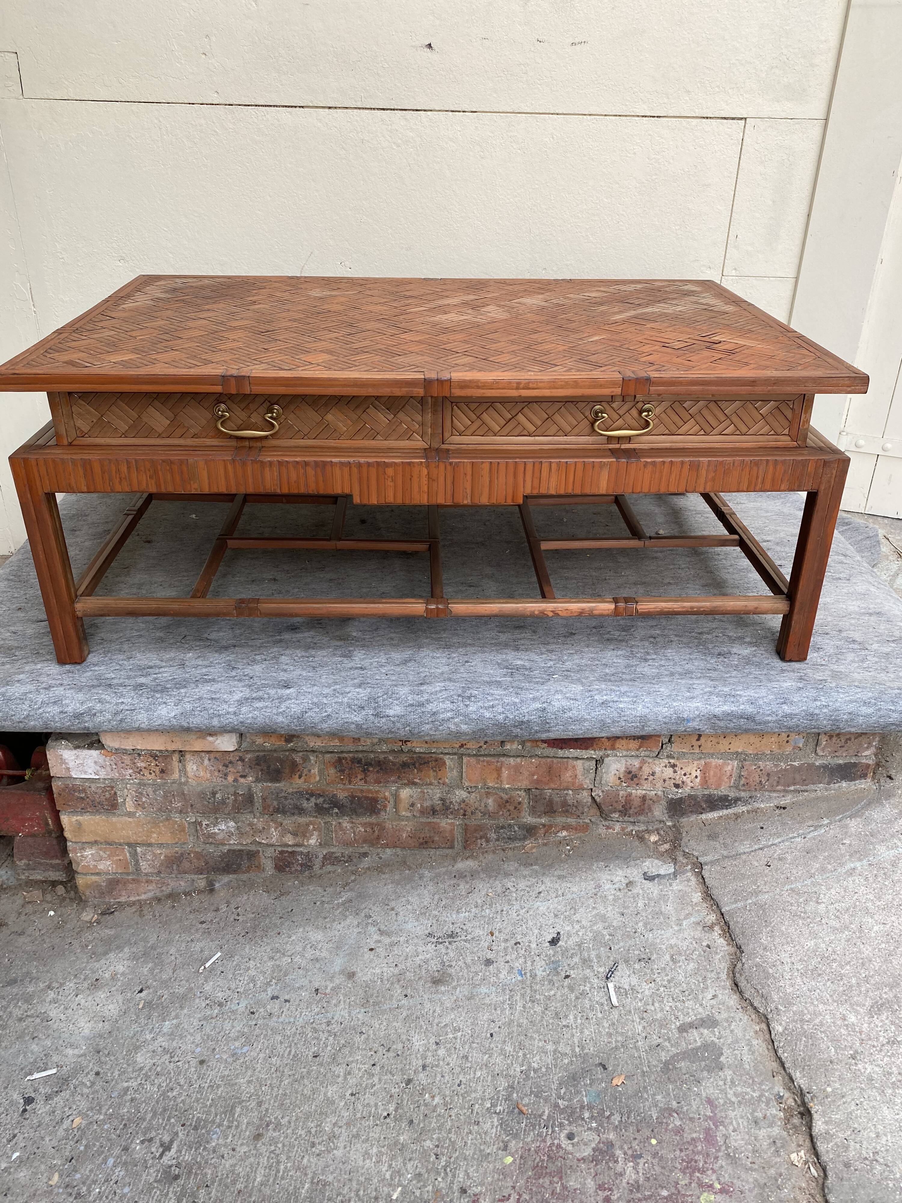 Bamboo coffee table roche-bobois