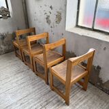 Set of 4 70s elm chairs, Regain