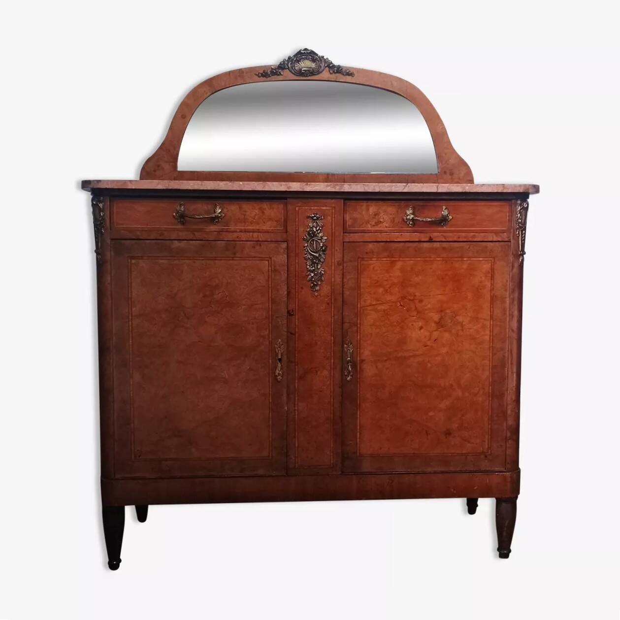 Art Deco walnut burl buffet