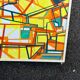 Abstract Cubist Table - Oil on Canvas Signed B. Géral