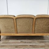 70s three seater sofa in beech