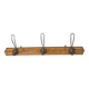 Wall-mounted coat rack with 3 hooks Vintage 1900