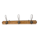Wall-mounted coat rack with 3 hooks Vintage 1900