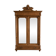 Antique wardrobe with 2 mirror doors in polished wood.