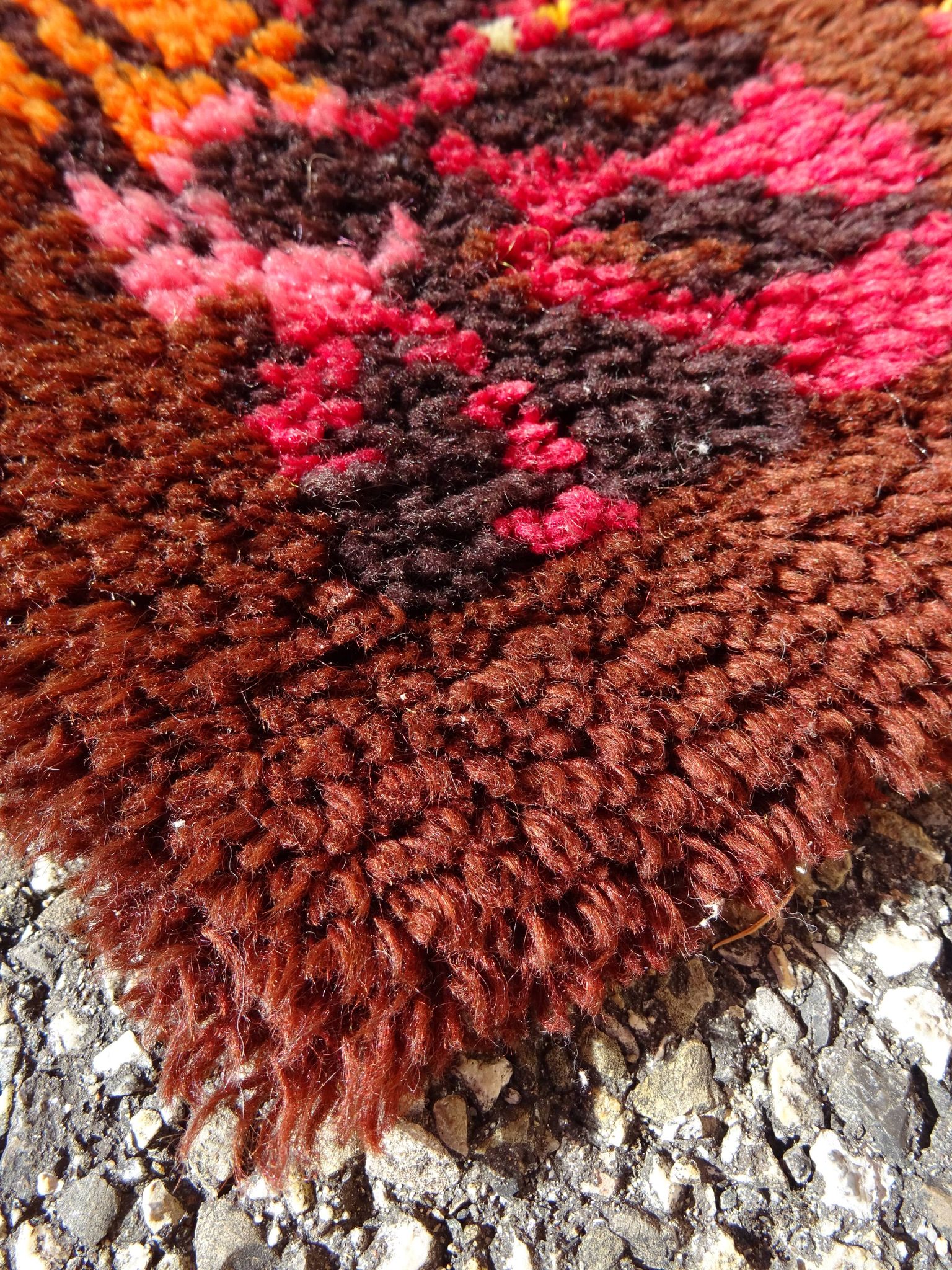 Vintage Wool Carpet Space Age 70s