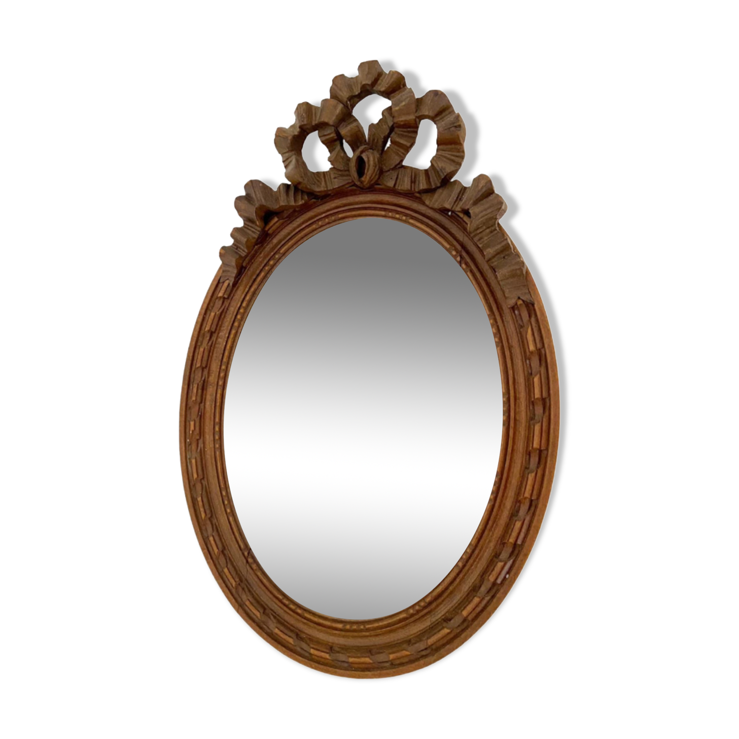 Louis XVI style oval knot mirror
