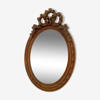 Miroir ovale noeud style Louis XVI