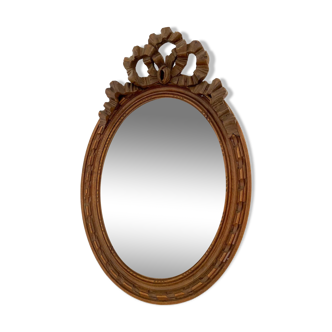 Miroir ovale noeud style Louis XVI