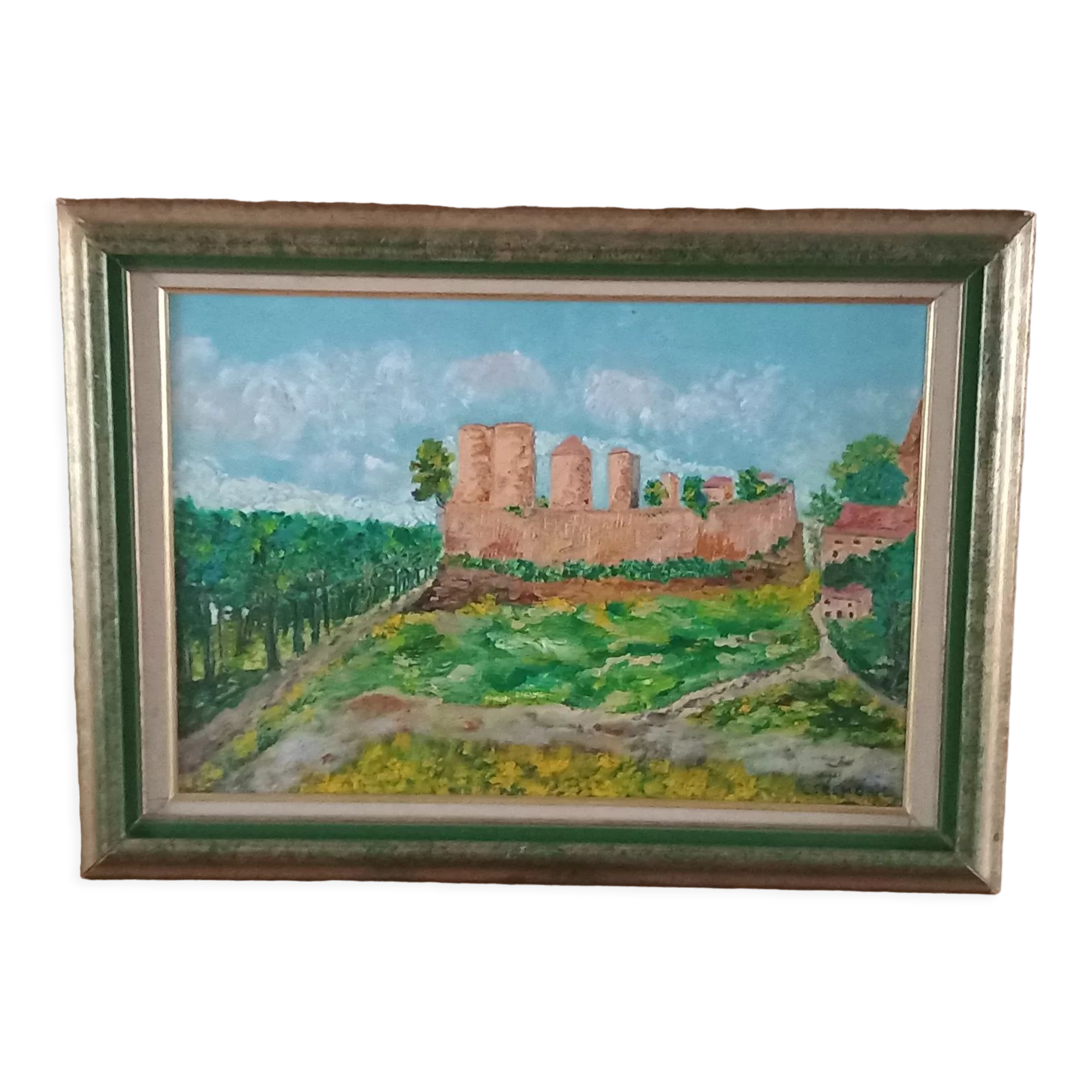 Oil on canvas signed-landscape