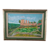 Oil on canvas signed-landscape