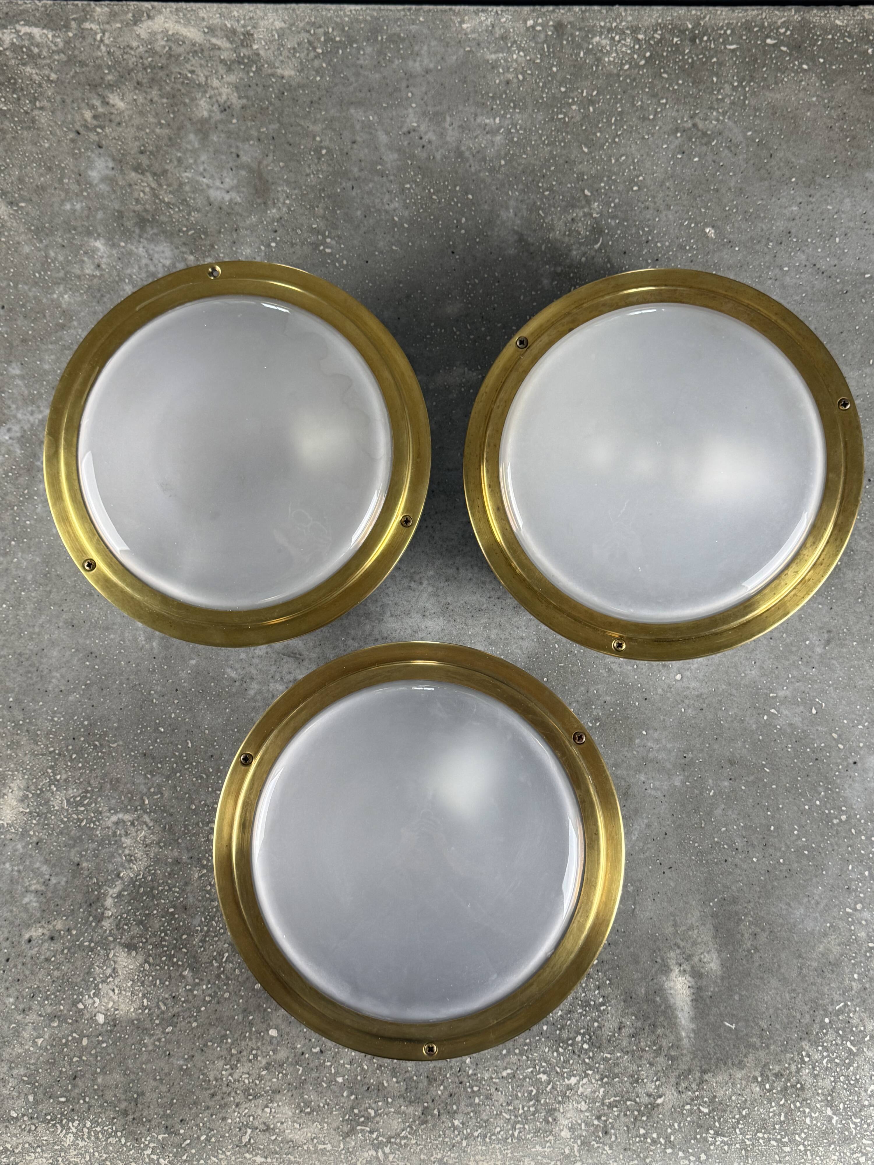 Three vintage "Waggon" model wall lights by Louis Poulsen, 1960s