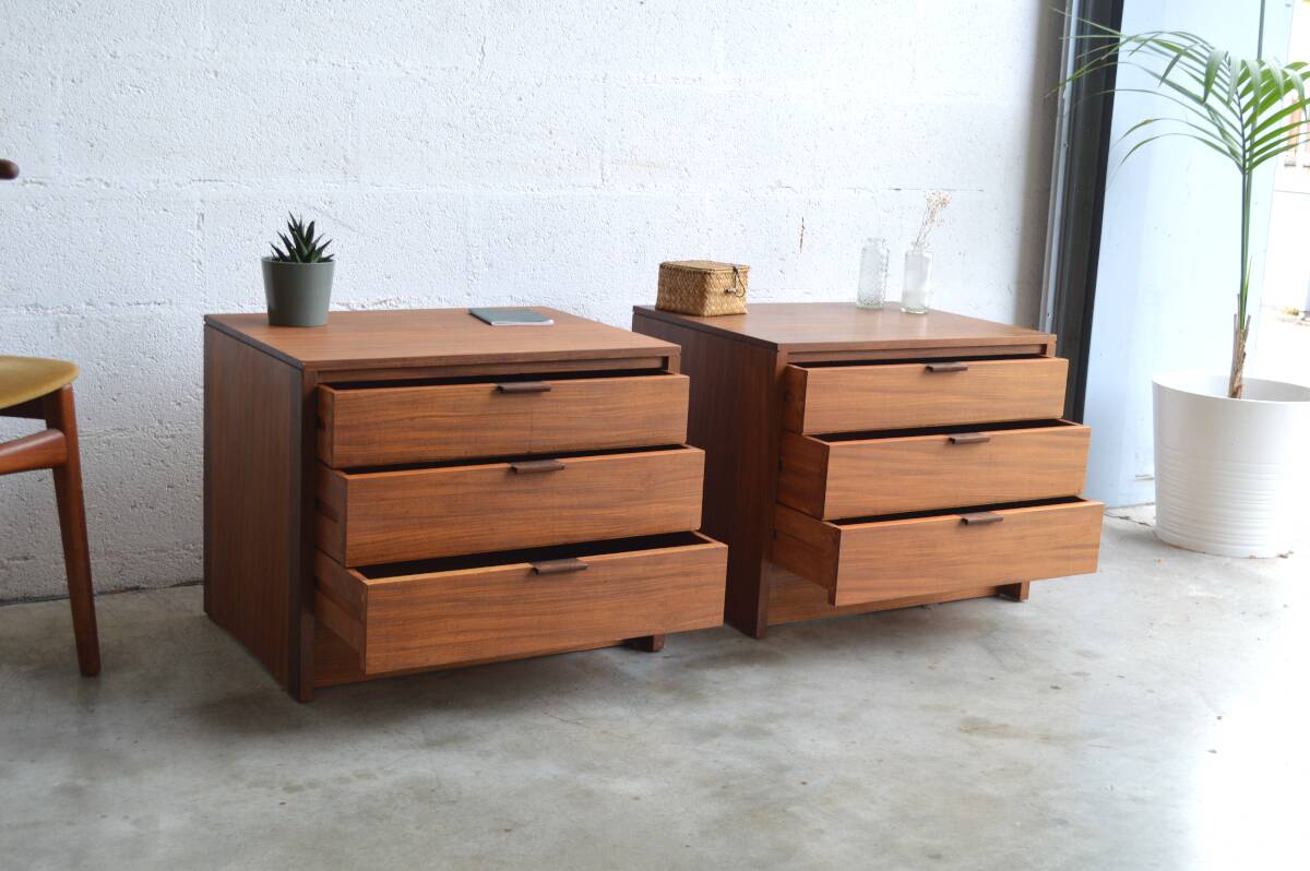 Bedside tables or small Scandinavian chest of drawers 61cm
