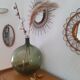 Miroir ovale en osier 38 cm