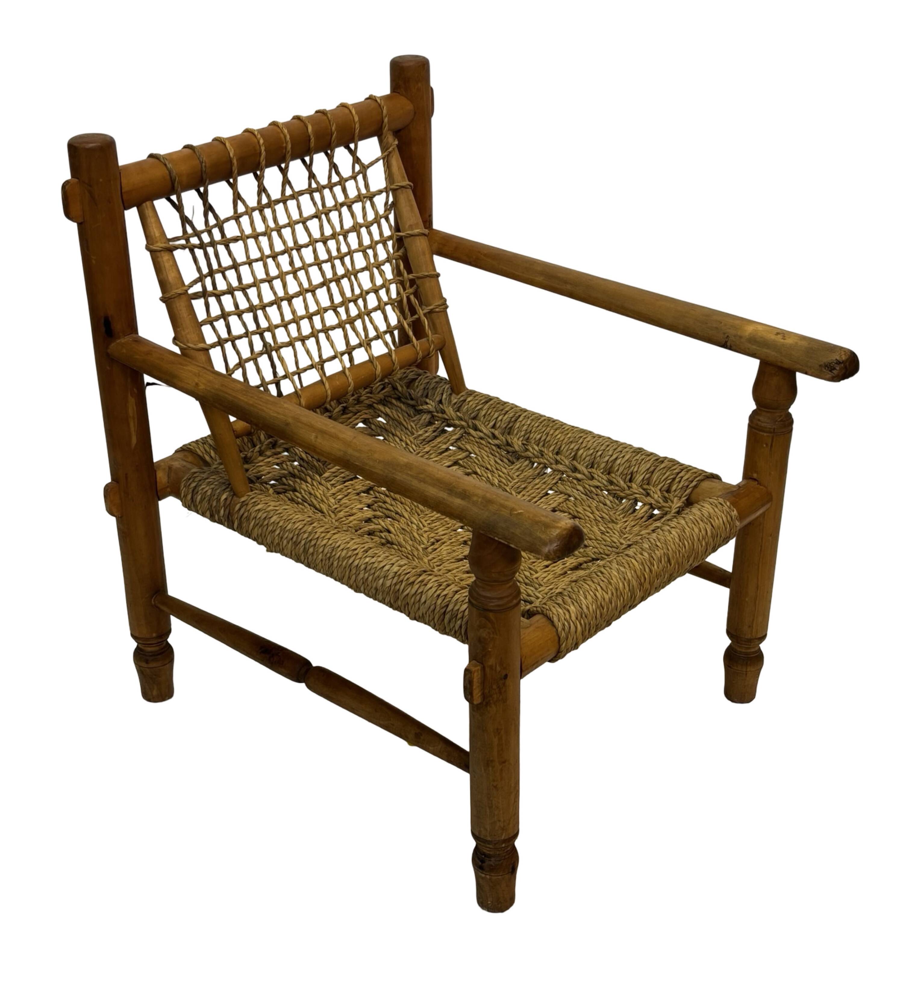 Vintage Lounge chair in style of Audoux  France 50's Design