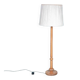 Vintage Swedish wooden floor lamp with pleated shade from the 1960s.