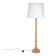 Vintage Swedish wooden floor lamp with pleated shade from the 1960s.