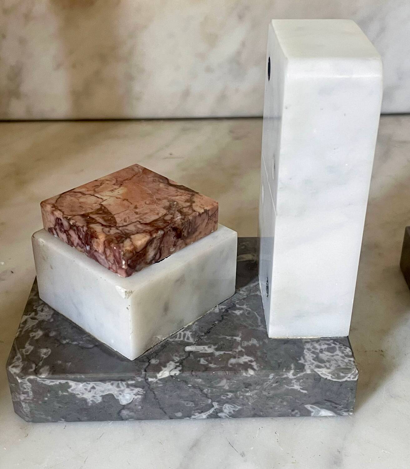 Pair of marble bookends