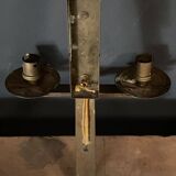 Modernist bronze wall lamp 1960 two lights