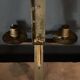 Modernist bronze wall lamp 1960 two lights