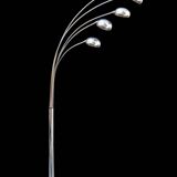 Rand articulated design floor lamp Adjustable Chromed metal