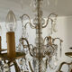 Girandole chandelier with crystal drops from the 60s and 70s