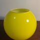 Yellow opaline globe pendant light from the 70s