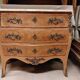 Louis XV style curved chest of drawers in rosewood 3 drawers and marble top