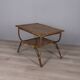 Vintage 1960s Italian design bamboo and wood side table