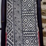 Cotton rug black and white patterns geometric 112x175cm