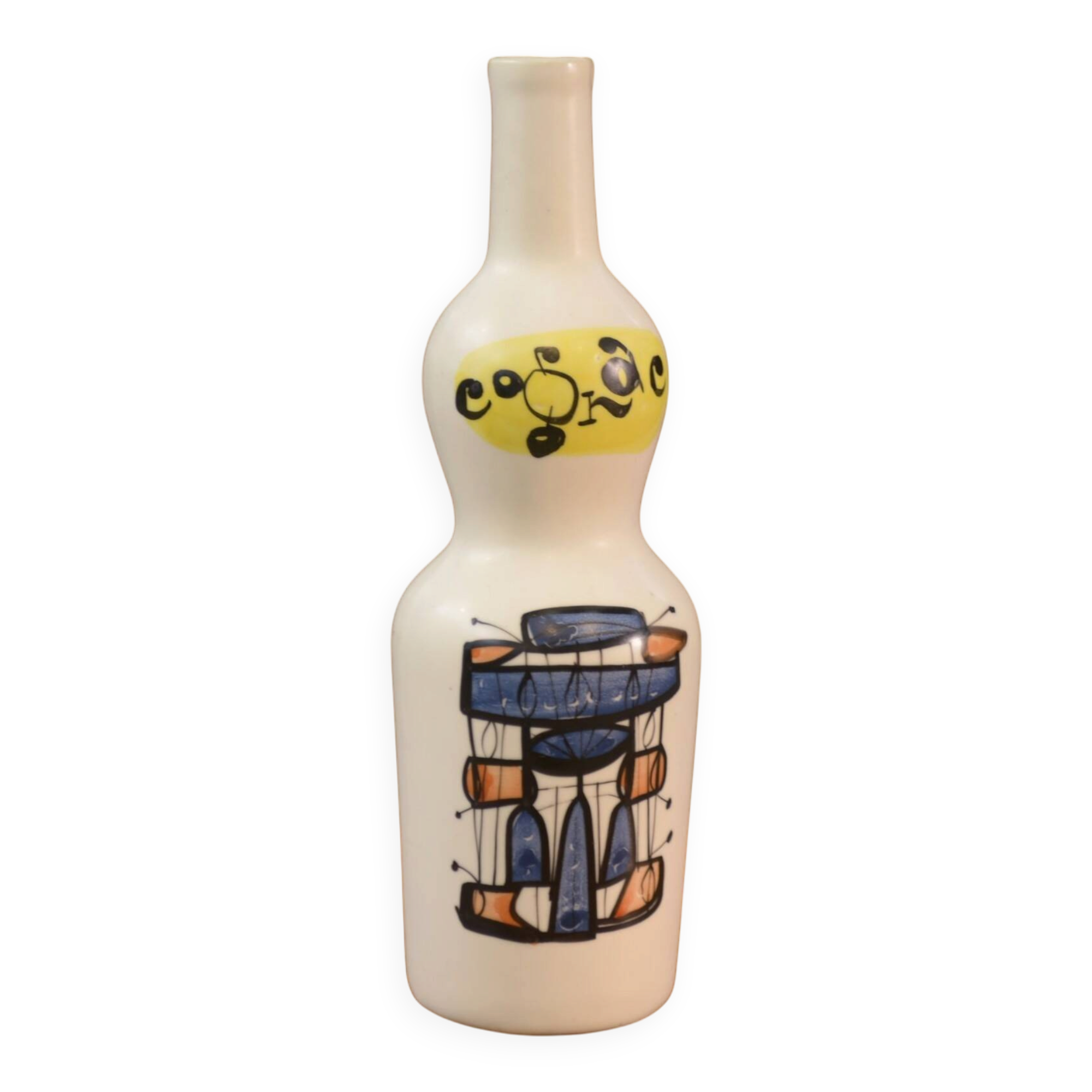 Vase bouteille en céramique signé Roger Capron 1960’s