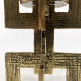 Brutalist candlestick • Austria • Brass • 1970