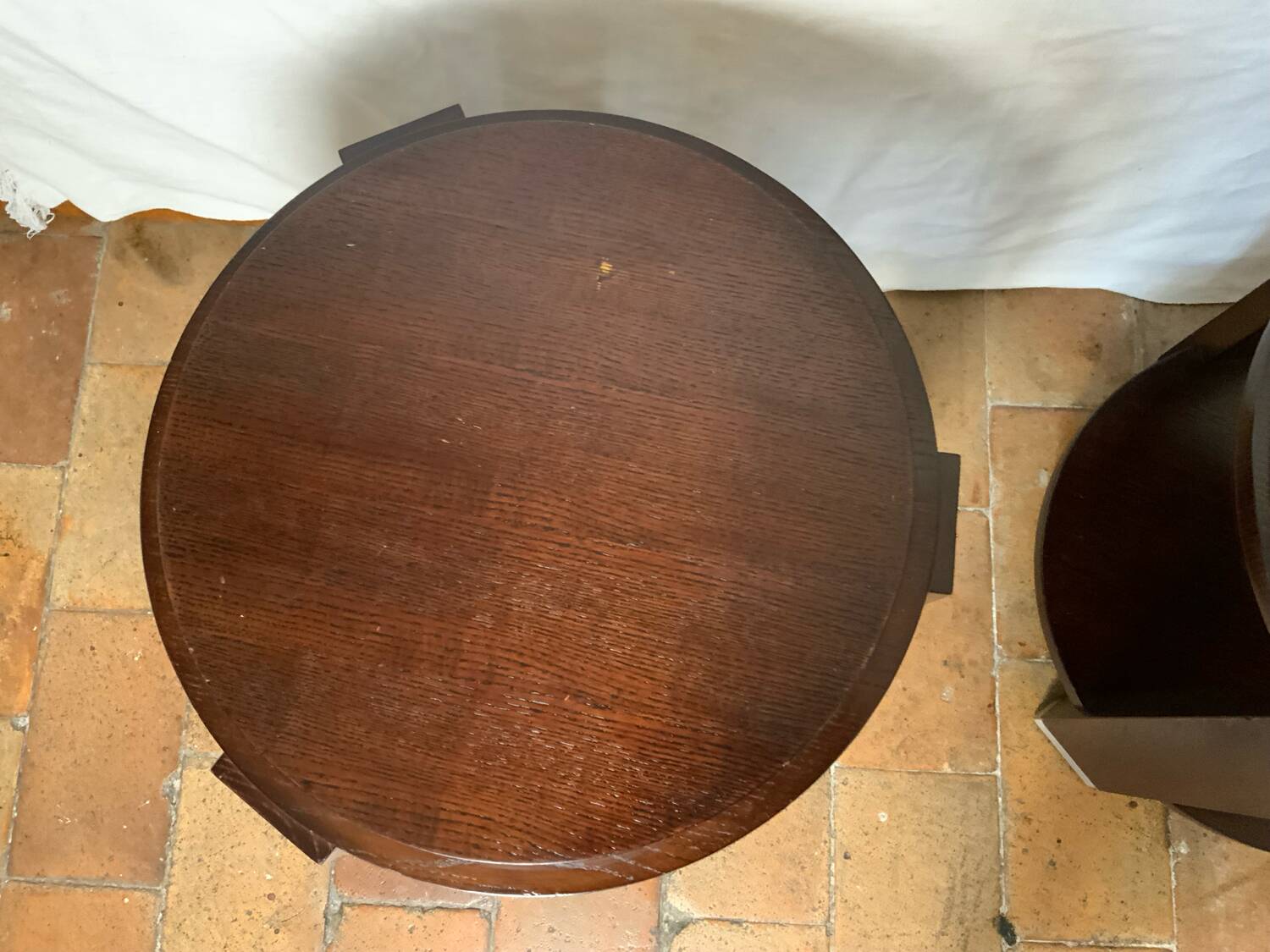 Pair of pedestal tables