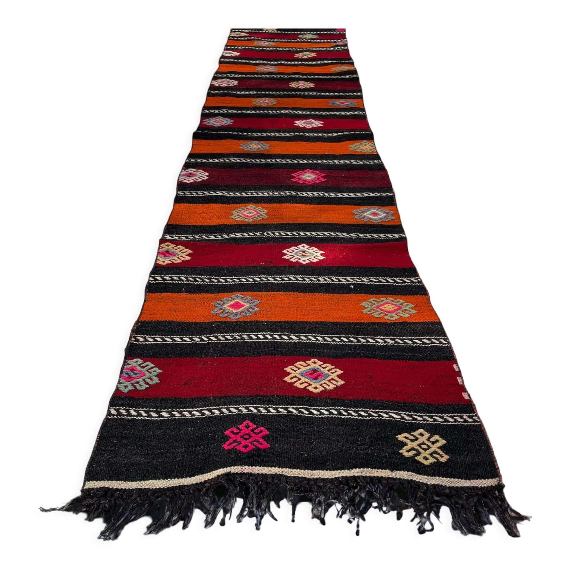 Vintage turkish kilim runner , 290 x 68 cm