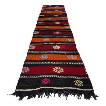 Coureur kilim turc vintage, 290 x 68 cm