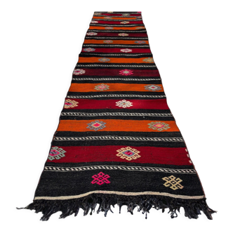 Vintage turkish kilim runner , 290 x 68 cm