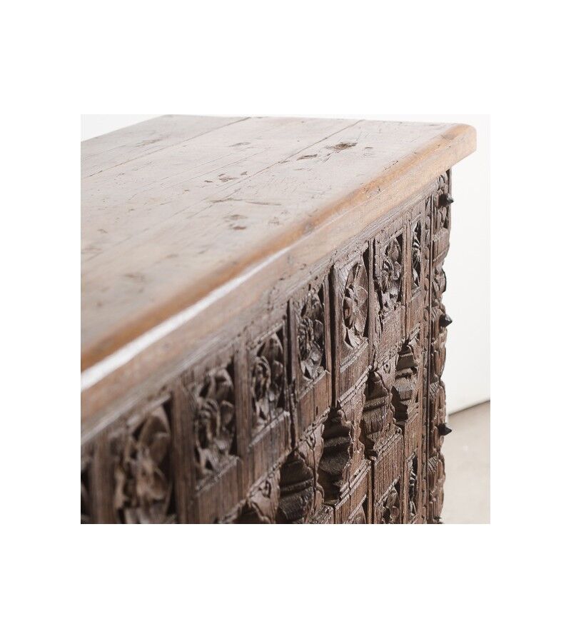 Console en bois massif sculptée