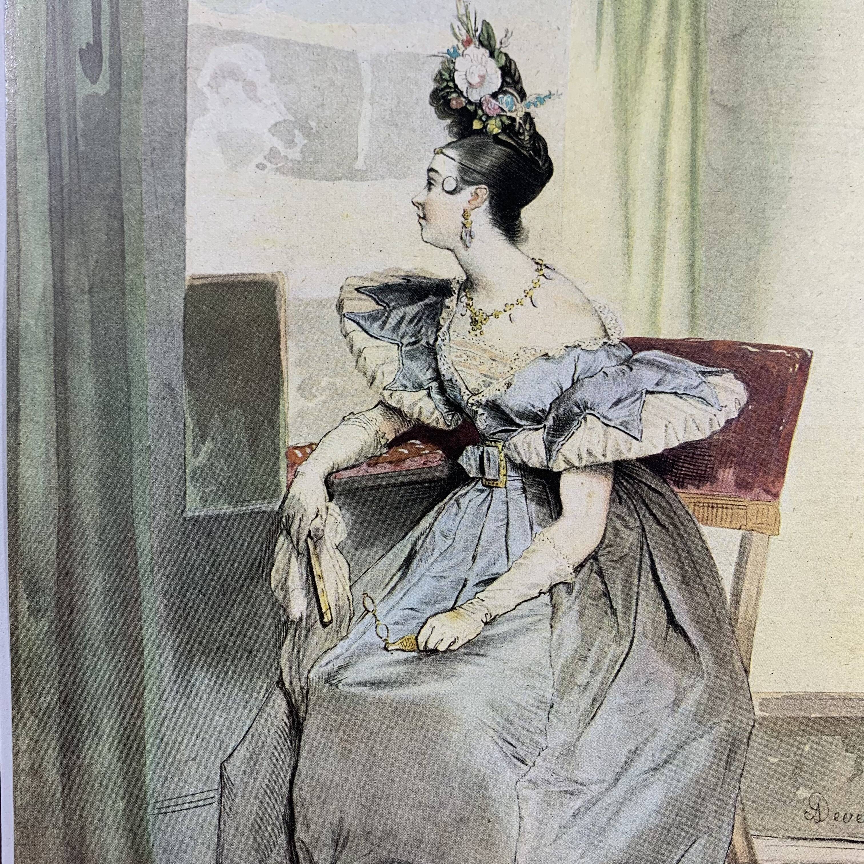 Poster fixed on paper after Achille Devéria