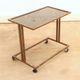 Czechoslovak vintage serving trolley on wheels, mid-century bar cart, 1970s