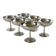 Ensemble de 6 coupes en inox à pieds fin, Made in France, Design, 1970
