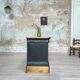 Solid wood box counter.