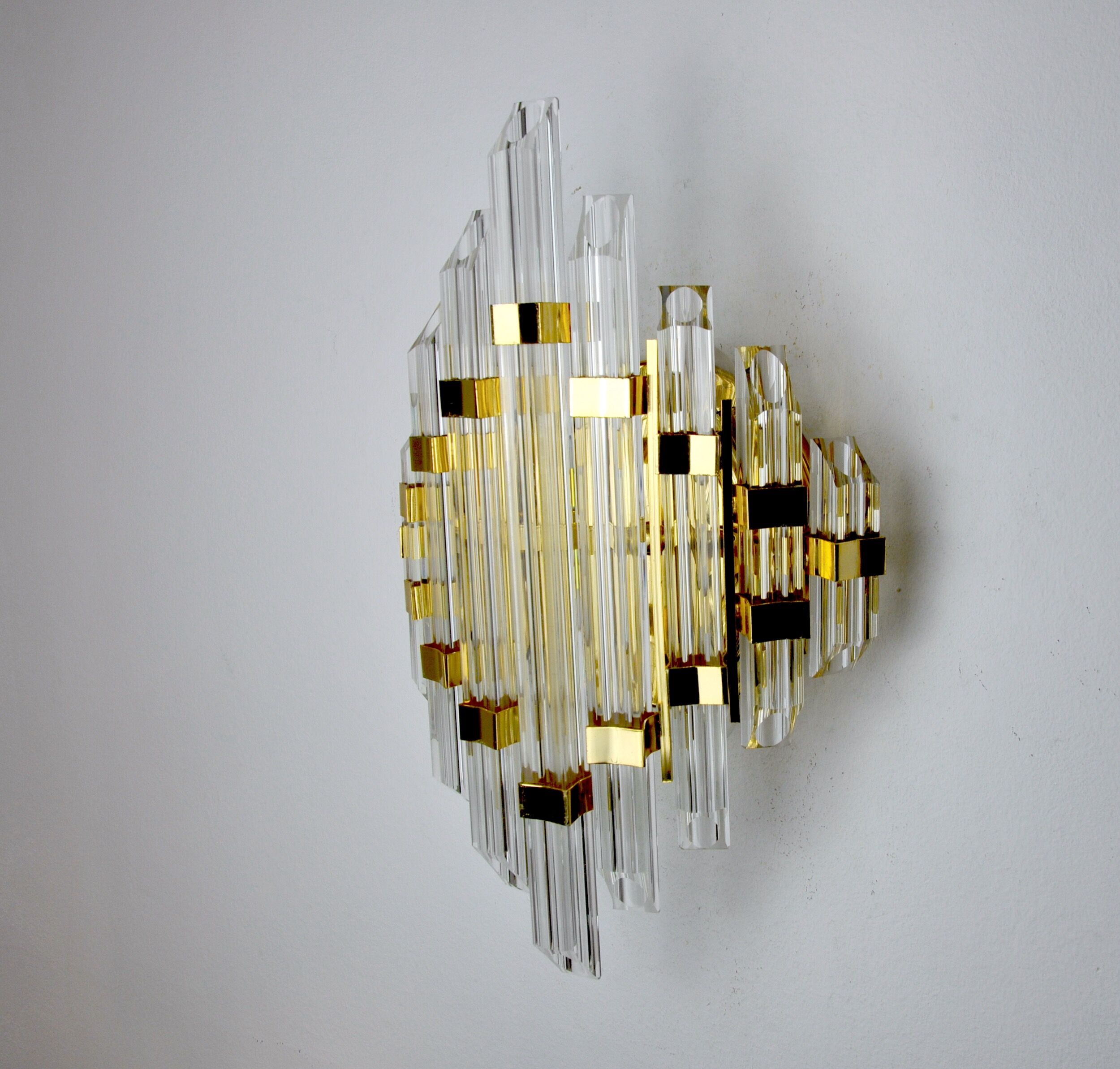 Venini wall lamp, murano glass, italy, 1970