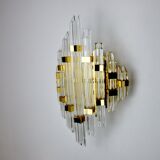Venini wall lamp, murano glass, italy, 1970