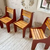 4 vintage Plywood chairs 80s