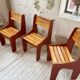 4 vintage Plywood chairs 80s