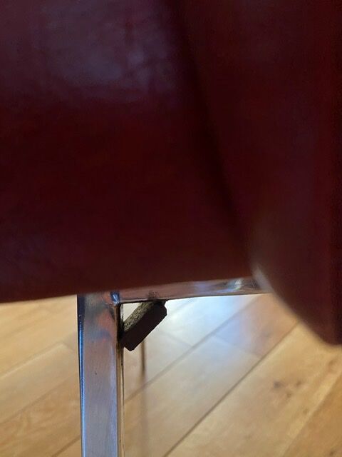 Pair of vintage armchairs in imitation leather from the 60s/70s