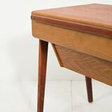 Scandinavian Sewing Table in Teak and Oak