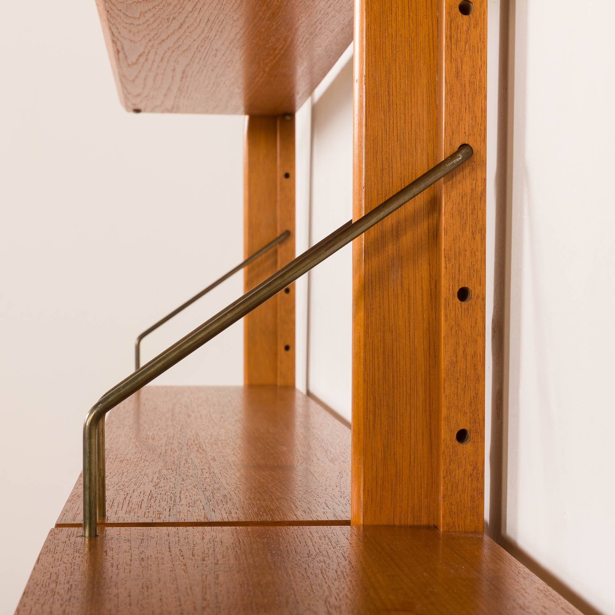 Fredrik A. Kayser teak free standing wall unit for Gustav Bahus, Norway 196